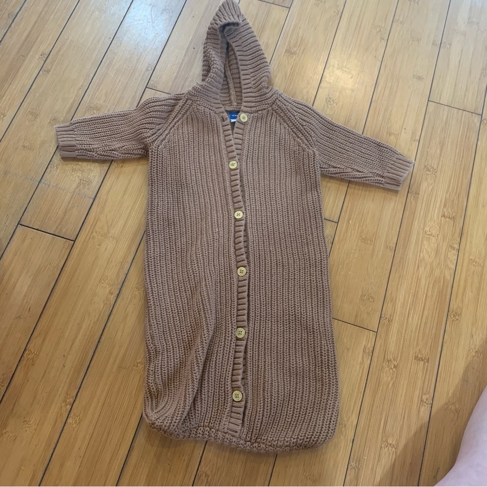Old Navy Brown Knit Hooded Swaddle Suit